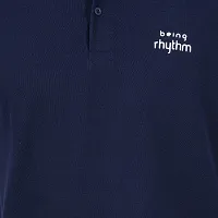 Rhythm Men's Solid Regular Fit Polo Neck T-Shirt-thumb3