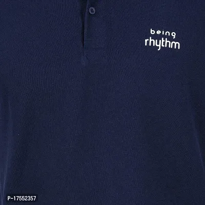 Rhythm Men's Solid Regular Fit Polo Neck T-Shirt-thumb4