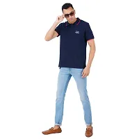 Rhythm Men's Solid Regular Fit Polo Neck T-Shirt-thumb4