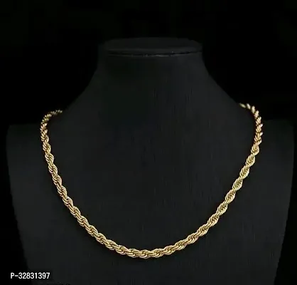 Alluring Golden Alloy Chain For Men-thumb0