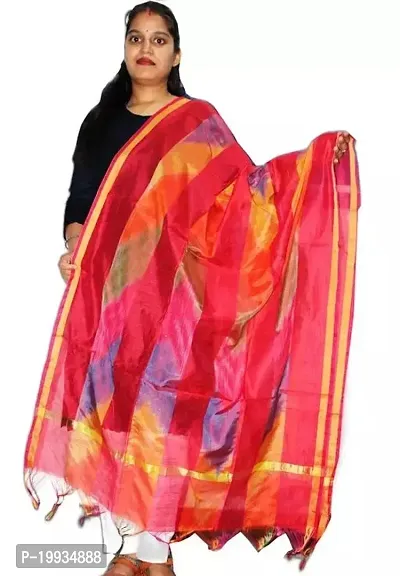 Elite Multicoloured Banarasi Silk Dupatta For Women