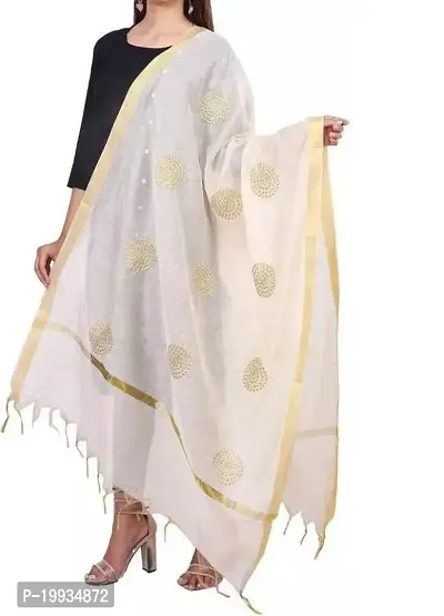 Elite White Organza Dupatta For Women-thumb0