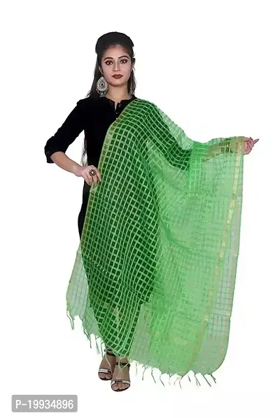 Elite Green Net Dupatta For Women-thumb0