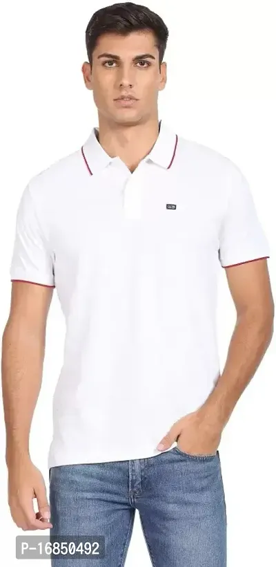 Stylish Fancy Cotton Polos T-Shirts For Men-thumb0