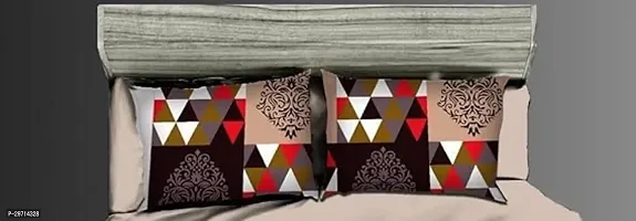 Heavy 3D Beautiful Glace Cotton Double bedsheets with 2 Pillow Covers-thumb2