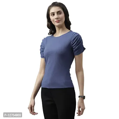 PoshBery Women Blue Top (ATP-4695_Blue_S)-thumb2