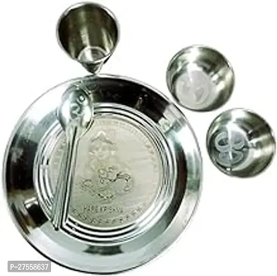 Laddu Gopal Bhog Thali Set, Pooja Bhog, Diwali Thali, Kanchak Gift-thumb0