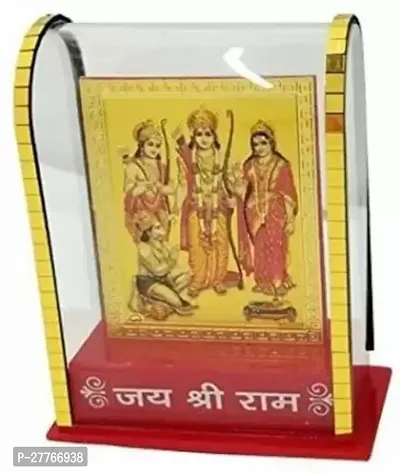 Gold Plated Shree Ram Darbar Car Dashboard 7 cm