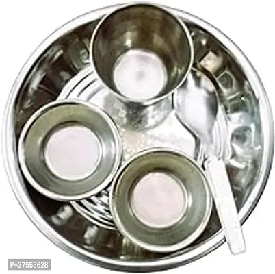 Laddu Gopal Bhog Thali Set, Pooja Bhog, Diwali Thali, Kanchak Gift, Navratra Gift, Kids Food Thali, Thali-6 Inch, Glass-2 Inch, Spoon-4.5 Inch, Katori-1 Inch-thumb0