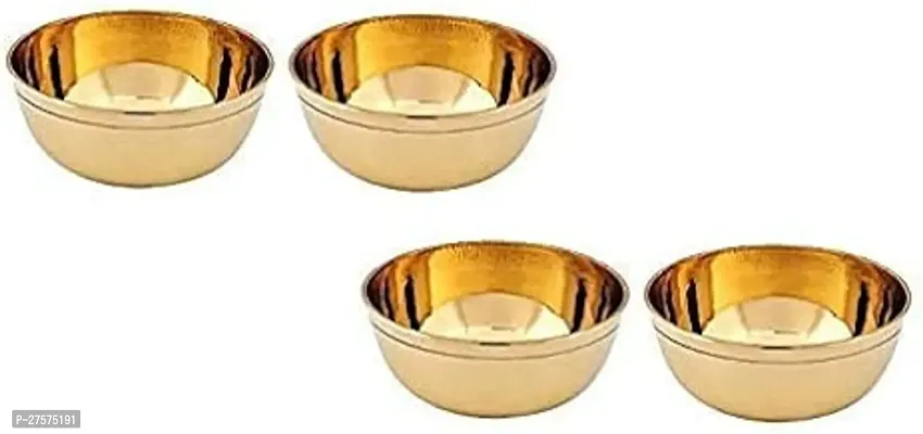 Brass Round Pujapooja Katori Size 40 Ml Set Of 4