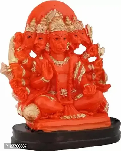 Starpion Hanuman ji Murti PolyResin Material With Beautiful Orange Colour