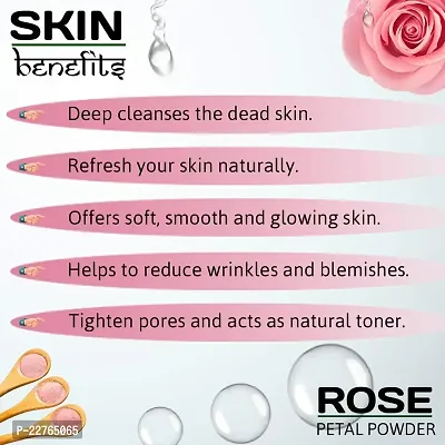 Keshvenna Naturals 100% Natural dry rose petals powder/Rose Powder/rose face pack/natural face wash (50 gm)-thumb5