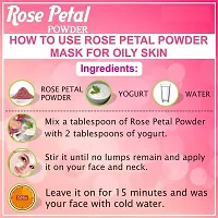 Keshvenna Naturals 100% Natural dry rose petals powder/Rose Powder/rose face pack/natural face wash (50 gm)-thumb3