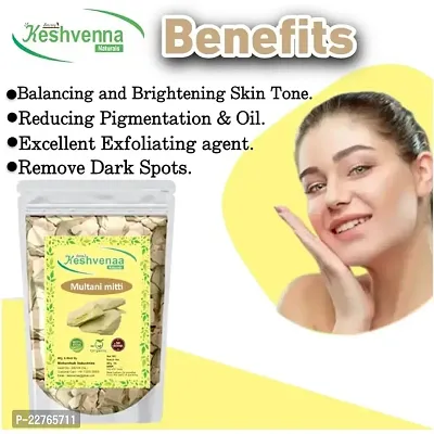 Keshvenna natural 100% Natural Multani Mitti ston (fuller earth) for Face Pack | Fuller's Earth, Bentonite Clay 400gm-thumb5