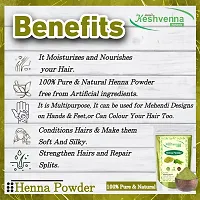 keshvenna natural organic henna (sojat mehandi) powder (cloth filtered) for natural hair (dye) color-100gm-thumb3