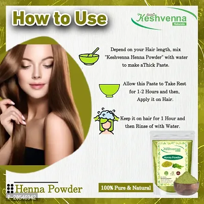 keshvenna natural organic henna powder (sojat,rajasthani)for hair (dye) color-200gm-thumb4