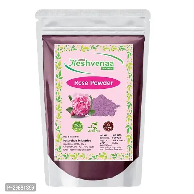 Keshvenna Naturals 100% Natural dry rose petals powder/Rose Powder/rose face pack/ natural face wash (100 gm)