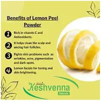Keshvenna Natural Lemon Fruit Peel Powder | Citrus limonum - For Hair,face Skin Care -100gm-thumb1