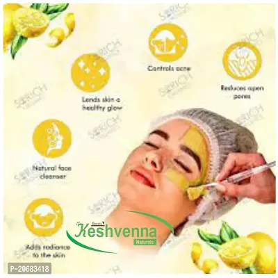 Keshvenna Natural Lemon Fruit Peel Powder | Citrus limonum - For Hair,face Skin Care -100gm-thumb3