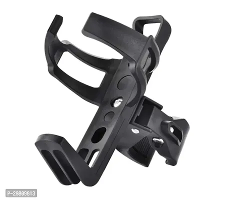 Adjustable Bike Bicycle Water Bottle Cage Holder Rack Black-thumb0