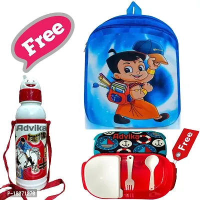 Kids School Bag With Free Lunch Box Water Bottle Pack Of 3-thumb0