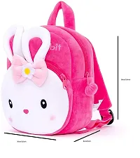 Kongi Kids Bag With Free Water Bottle Kids Soft Cartoon Animal Velvet Plush School Backpack Bag for 2 to 5 Years Baby/Boys/Girls Nursery, Preschool, Picnic-thumb3