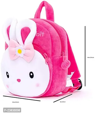 Kongi Kids Bag With Free Water Bottle Kids Soft Cartoon Animal Velvet Plush School Backpack Bag for 2 to 5 Years Baby/Boys/Girls Nursery, Preschool, Picnic-thumb4