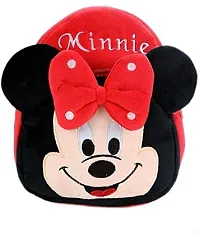 Red Minnie School Bag for Kids Soft Plush Backpack for Small Kids Nursery Bag Kids Gift (Age 2 to 6 Years) (Nursery/Play School) Plush Bag pack-thumb2