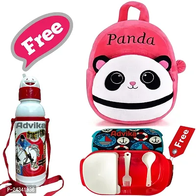 Classy Printed School Bags for Kids with Water Bottle and Lunch Box-thumb0