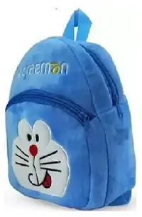 Kids School Bag Doremon Good Fevric Soft Plush Backpacks Cartoon Baby Boys/Girls Plush Bag (Blue, Pink, 10 L)-thumb1