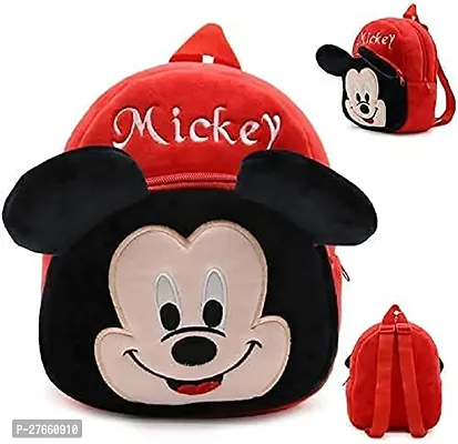 Mickey Kids School Bag Soft Plush Backpacks Cartoon Boys Girls Baby (2-5 Years) Pack Of 4-thumb4