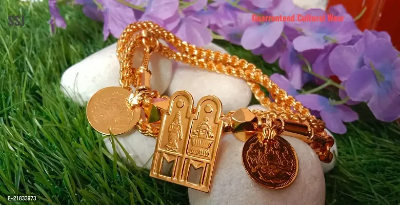 Impon 1gram gold lakshmi coin thaali mangasutra with thick muruku chain