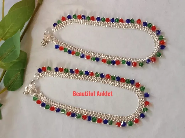 Light in Weight Anklet With Stones For Daily Casual wear