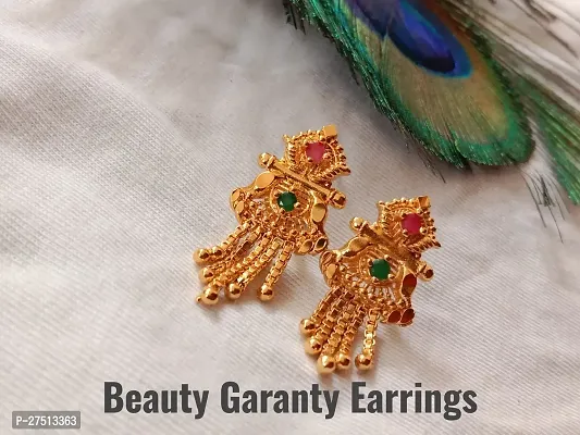 Beauty Garanty Gold Plated  Earrings