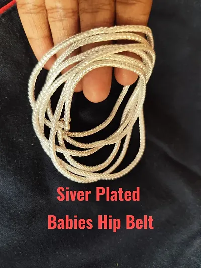 Infants Kids Babies Waist Belt Hip belly Body Chain Traditional Silver Plated Hip Belt Band Arunakodi Araigan kodi