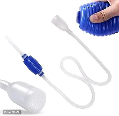 Aquarium Water Changer and Gravel Cleaning Siphon Pipe for Aquarium (White  Blue)-thumb3