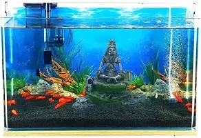 Gaurvi EnterprisesYogi Statue Ornament for Aquarium Fish Tank Decoration 16Cm River Rock  FOR  Aquarium tank-thumb2