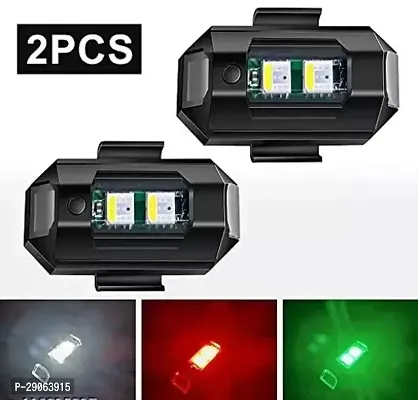 2PCS RC Drone LED Flash LED Position Wireless Light Reversing Light Car, Motorbike, Truck, Van LED (12 V, 10 W) (Universal for Bike, Pack of 2)