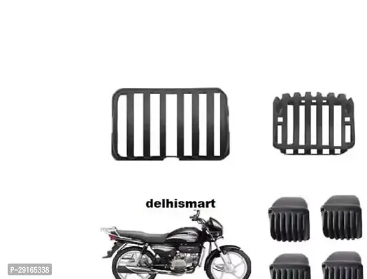 Delhismart Plastic Combo Headlight Grill indicator Grill Tail Light Grill For Hero Hf Deluxe (Bike Headlight Grill Covers) Bike Headlight Gr NO PLATE FRONT and BACK COVER FREE FREE-thumb0
