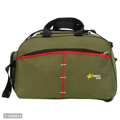 perfect star Duffle Bag for Travel Whith Wheel Shoulder Duffle Size 65 Litre Extra Large Men and Women Polyester with Tommy Hilfiger