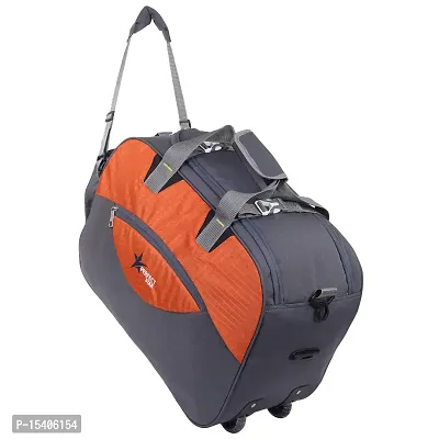 Perfectstar 60 Liter Duffle Bag | Luggage Bag | Trevaling Bag | Treval dufflebag with 2 Wheel (Orange)
