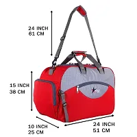Perfectstar 60 Liter Duffle Bag | Luggage Bag | Trevaling Bag | Treval dufflebag with 2 Wheel (Red)-thumb1