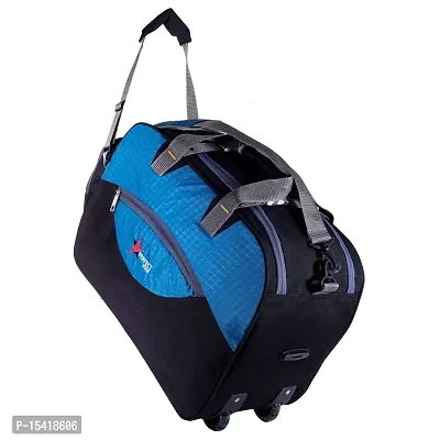Polyester 51CMS Wheel Duffle Bag for Travel | Travel Bag with Trolley Black  firoza