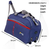 perfect star Duffle Bag for Travel Whith Wheel Shoulder Duffle Size 65 Litre Extra Large Men and Women Polyester with Tommy Hilfiger-thumb1