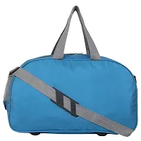 Perfect Star 40 Liter Waterproof Polyester Small Duffle Bag Ultra Light Travel Duffel Bag for Men  Women (Teal-Grey)-thumb2