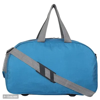 Perfect Star 40 Liter Waterproof Polyester Small Duffle Bag Ultra Light Travel Duffel Bag for Men  Women (Teal-Grey)-thumb3