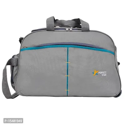 perfect star Duffle Bag for Travel Whith Wheel Shoulder Duffle Size 65 Litre Extra Large Men and Women Polyester with Tommy Hilfiger (Grey  Teal)-thumb0