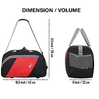 Perfect Star 40 Liter Waterproof Polyester Small Duffle Bag Ultra Light Travel Duffel Bag for Men  Women (Black-Red)-thumb1