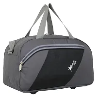 Perfect Star 40 Liter Waterproof Polyester Small Duffle Bag Ultra Light Travel Duffel Bag for Men  Women (Grey-Black)-thumb2