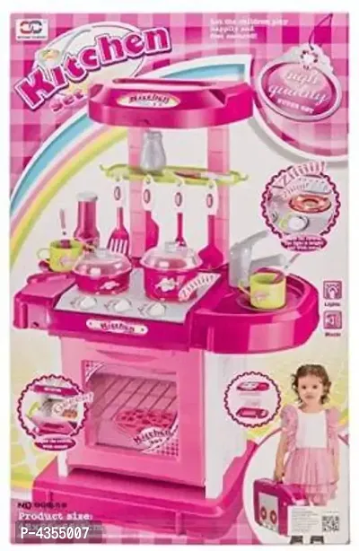 Kids Luxury Battery Operated Kitchen Super Set Toy With-Light-And-Sound…-thumb0